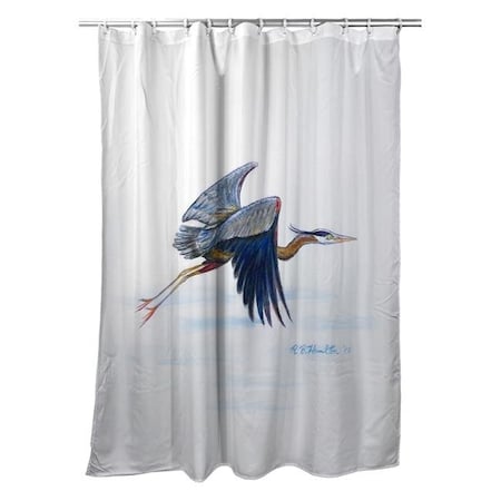 Betsy Drake Betsy Drake SH327 70 x 72 in. Eddies Blue Heron Shower Curtain SH327